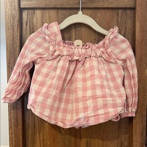 Cloud Island Pink Checkered Kids Top